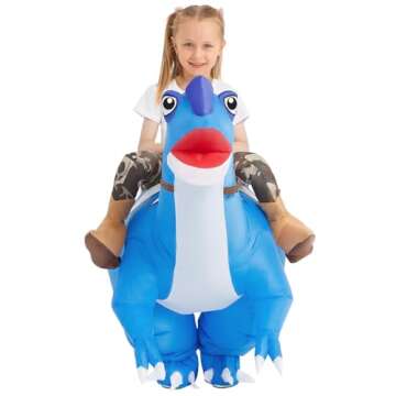 GOOSH Inflatable Dinosaur Costume for Kids Halloween Fun