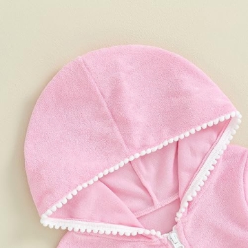 Girls Swim Cover Up Hooded Zip Up Terry Coverup 4-5 Years