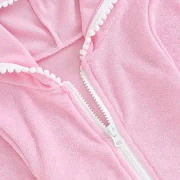 Girls Swim Cover Up Hooded Zip Up Terry Coverup 4-5 Years