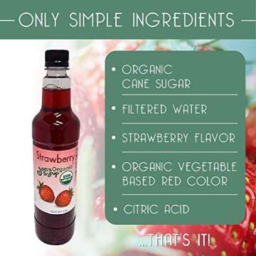 Joe’s Organic Strawberry Syrup - 750ml Flavorful Delight