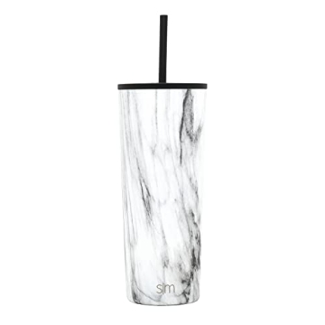 Simple Modern Insulated Tumbler with Lid and Straw | Iced Coffee Cup Reusable Stainless Steel Water ...
