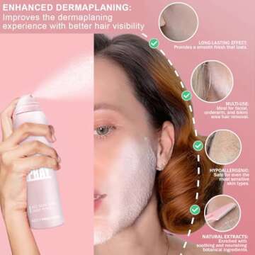 Hair Identifier Spray for Face Shaving,Moisturizing and Skin Care Dermaplaner Spray, Glow Reveal Face Spray for Face Dermaplaning, Skin Dermaplaning Spray for Face (1pc)