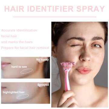 Hair Identifier Spray for Face Shaving,Moisturizing and Skin Care Dermaplaner Spray, Glow Reveal Face Spray for Face Dermaplaning, Skin Dermaplaning Spray for Face (1pc)
