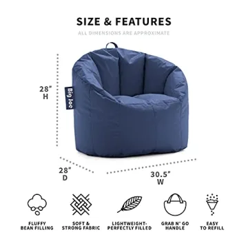 Big Joe Milano Beanbag Chair Sapphire Smartmax Comfortable