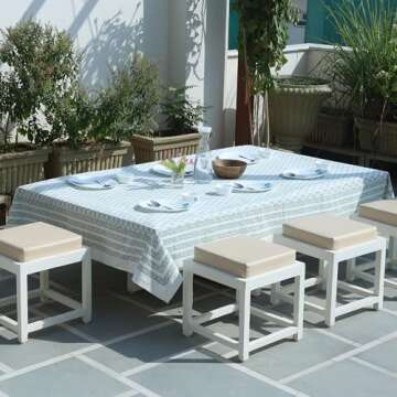 ABHOOH Hand Block Print Tablecloth for Every Occasion