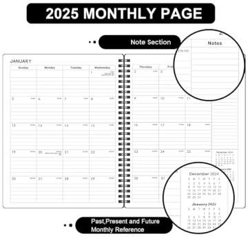 Planner 2025 - January - December 2025 Planner, 2025 Planner Weekly and Monthly with Printed Tabs, 8...