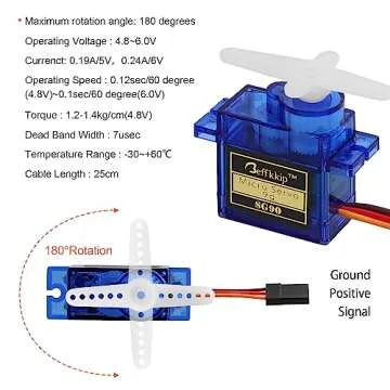 Beffkkip SG90 Micro Servos for RC Projects - 4Pcs Set