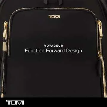 TUMI - Voyageur Celina Backpack - Travel Backpack for Women - For Business, Commute - Holds Up to 16" Laptop - Black & Gold Hardware