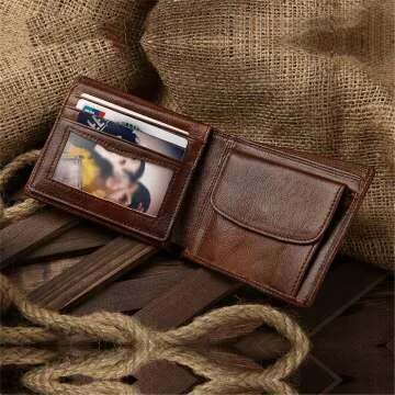 LMMDDP Men's Retro Horizontal Business Wallet