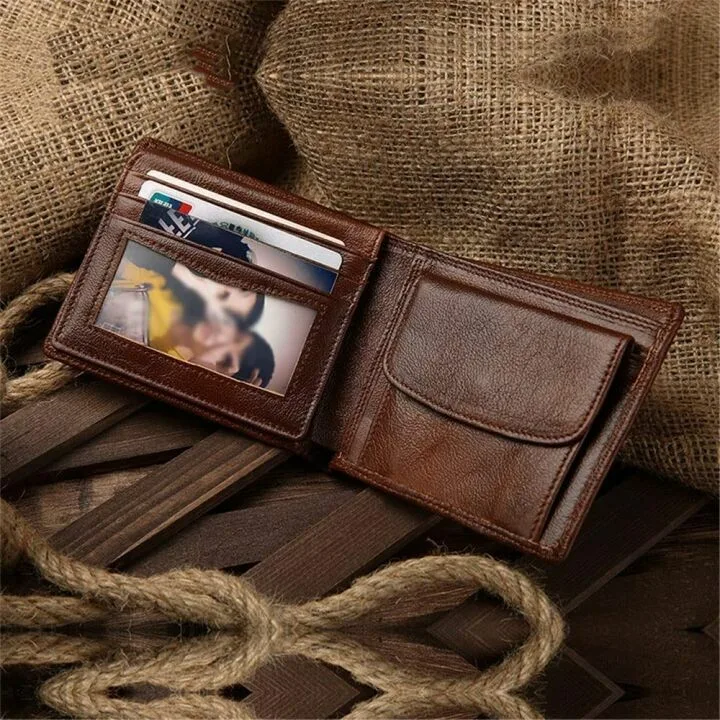 LMMDDP Men's Retro Horizontal Business Wallet