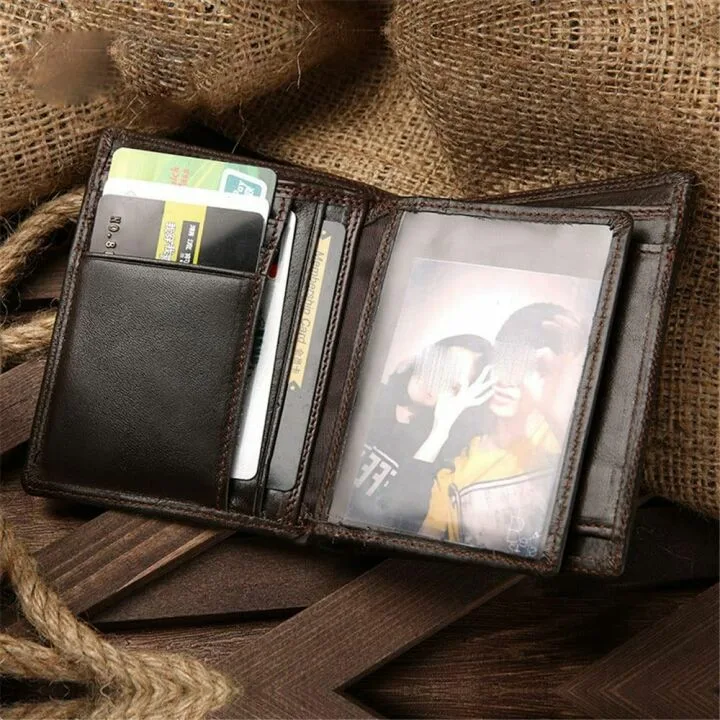 LMMDDP Men's Retro Horizontal Business Wallet