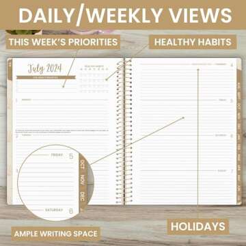 bloom daily planners 2024-2025 Academic Year Day Planner - Stylish Organizer