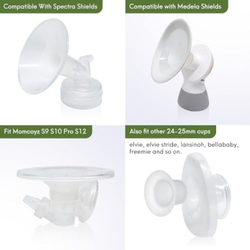 LOZAEVE 19mm Silicone Inserts for Medela & Spectra Pumps