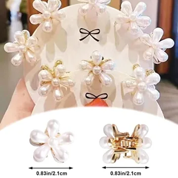 Cute 15 Pack Flower and Pearl Hair Accessories