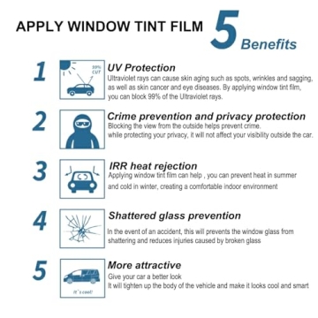 Mkbrother Car Window Tint Film - UV & Heat Protective