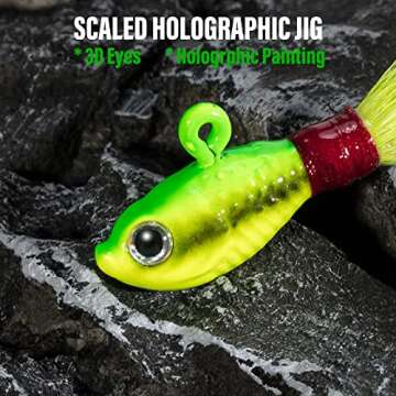 Dr.Fish 3 Pack Bucktail Jig Saltwater Fishing Jig Buck Tail Hair Lure Surf Fishing Bass/Striper/Mack...