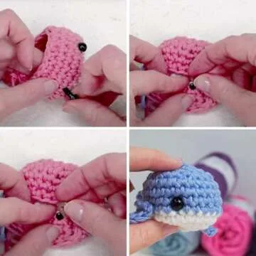 Vanblue Safety Eyes 260PCS 6mm Plastic Black Craft Eyes with Washers Teddy Bear Eyes for Amigurumi Stuffed Animals Crochet Toys Crafts Making Halloween Decorations