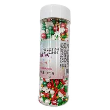 Christmas Sprinkles Sugar Pearls Candy for Holiday Baking
