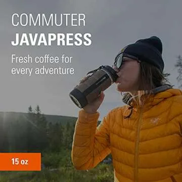 GSI Outdoors Commuter Javapress | Insulated, Spill-Resistant Javapress for Commuting, Travels and Camping