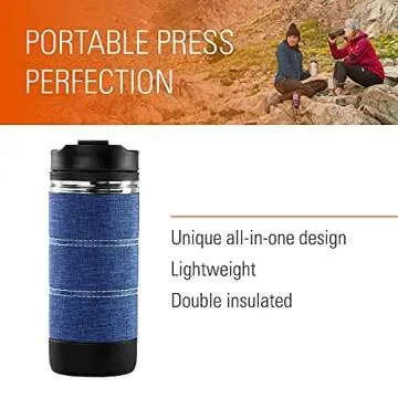 GSI Outdoors Commuter Javapress | Insulated, Spill-Resistant Javapress for Commuting, Travels and Camping