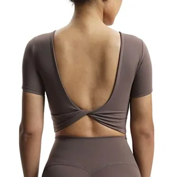 Aoxjox Short Sleeve Crop Tops for Women - Stylish Comfort