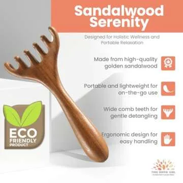 Boho Aromatic This Hippie Girl Ayurvedic Meridian Massage Comb for Holistic Wellness