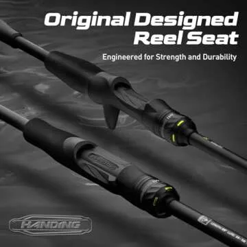 HANDING M1 Fishing Rod Spinning, Medium Spinning Rod 7' Fast for Bass Fishing Freshwater, 2 Pieces Fishing Rods with 24T Carbon Fiber, Fuji O+A Guides, EVA+Carbon Handle Fishing Rod