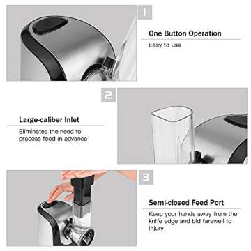 Electric Cheese Grater 4 in 1 Slicer Shredder for Home Kitchen