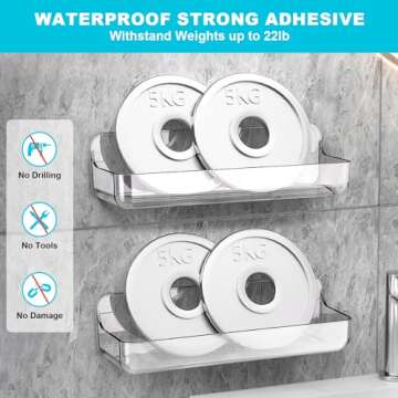 CGBE Acrylic Shower Shelves - No Drilling Organizer