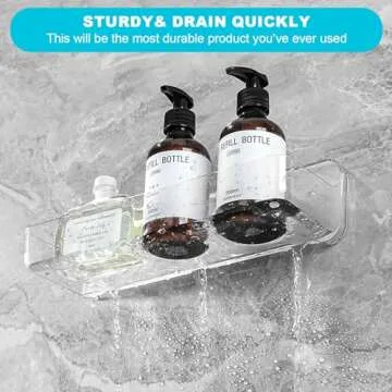 CGBE Acrylic Shower Shelves - No Drilling Organizer