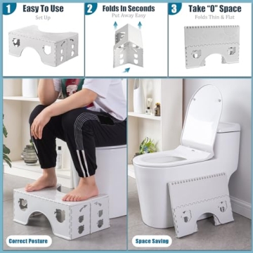 Foldable Toilet Stool for Healthy Bathroom Experience