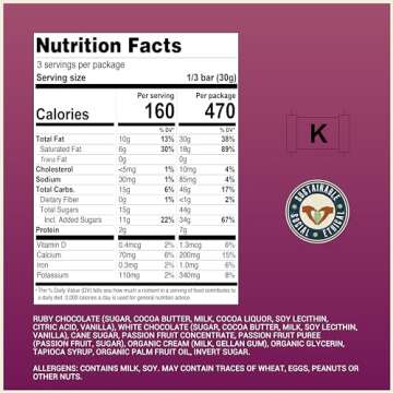 Chocolove Premium Ruby Chocolate with Passion Fruit Essence | 34% Cocoa | Vibrant & Luscious | Crafted with Ruby Cocoa Bean | No Added Food Coloring, | Gluten-Free, 3.2 oz Bar (10 Pack)