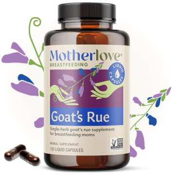 Motherlove Goat’s Rue (120 Liquid caps) Lactation Supplement for Breast Tissue Development & Supporting Breast Milk Supply —Non-GMO, Organic Herbs, Vegan, Kosher, Soy-Free