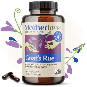 Motherlove Goat’s Rue (120 Liquid caps) Lactation Supplement for Breast Tissue Development & Supporting Breast Milk Supply —Non-GMO, Organic Herbs, Vegan, Kosher, Soy-Free