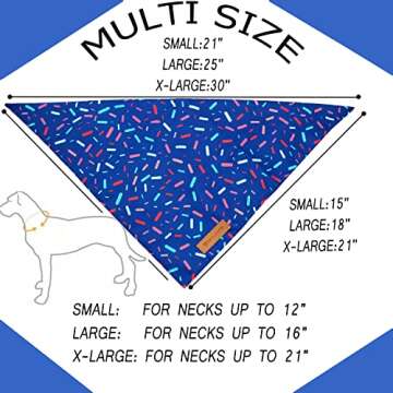 Realeaf Dog Birthday Bandanas 2 Pack, Dog Birthday Party Supplies, Blue and Pink Bandana, Triangle R...