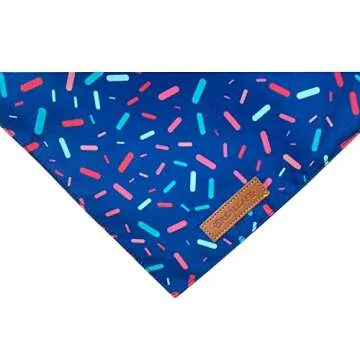 Realeaf Dog Birthday Bandanas 2 Pack, Dog Birthday Party Supplies, Blue and Pink Bandana, Triangle Reversible Pet Scarf for Boy and Girl, Premium Durable Fabric, Multiple Sizes Offered (Large)