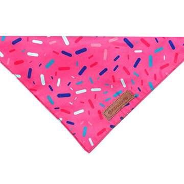 Realeaf Dog Birthday Bandanas 2 Pack, Dog Birthday Party Supplies, Blue and Pink Bandana, Triangle Reversible Pet Scarf for Boy and Girl, Premium Durable Fabric, Multiple Sizes Offered (Large)