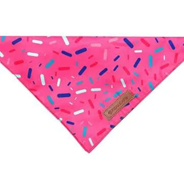 Realeaf Dog Birthday Bandanas 2 Pack, Dog Birthday Party Supplies, Blue and Pink Bandana, Triangle Reversible Pet Scarf for Boy and Girl, Premium Durable Fabric, Multiple Sizes Offered (Large)