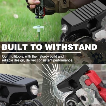 FLISSA 18-in-1 Camo Multitool with Fire Starter and Sheath