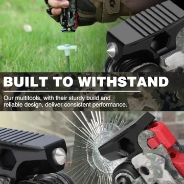 FLISSA 18-in-1 Camo Multitool with Fire Starter and Sheath