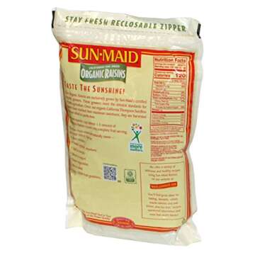 SunMaid California Sun-Dried Organic Raisins - Healthy Snacking Delight