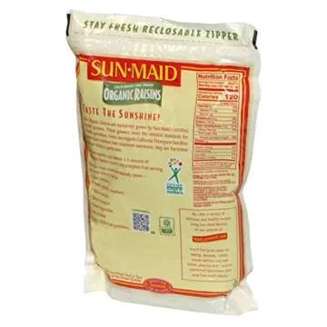 SunMaid California Sun-Dried Organic Raisins - Healthy Snacking Delight