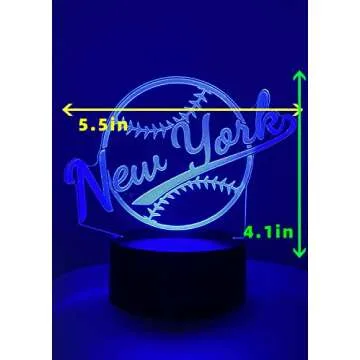 CLORURBANLIVE 3D Baseball Night Light for All Ages