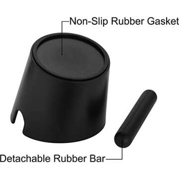 Espresso Knock Box, 4.8 Inch Coffee Knock Box Espresso Dump Bin For Coffee Grounds with Removable Knock Bar and Non-Slip Base Shock-Absorbent Durable Barista Style