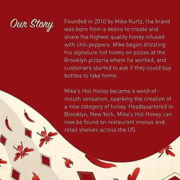 Mike's Hot Honey, America's #1 Brand of Hot Honey, Spicy Honey Infused with Chili Peppers, Certified Kosher, Gluten-Free, Paleo-Friendly, Sweet Heat, Perfect for Hot Sauce Lovers (10oz Bottle, 2 Pack)