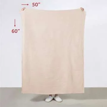 Sunbeam Royal Ultra Champagne Heated Personal Throw / Blanket, Cozy-Warm, Adjustable Heat Settings
