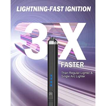 Upgraded Dual Arc USB Electric Lighter for Candle Use