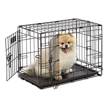 MidWest Homes for Pets Newly Enhanced Double Door iCrate Dog Crate, Includes Leak-Proof Pan, Floor P...