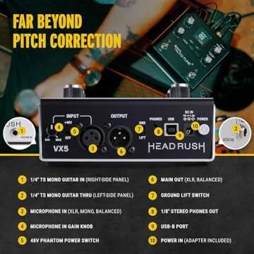 HeadRush VX5 Vocal Effects Pedal with Antares AutoTune