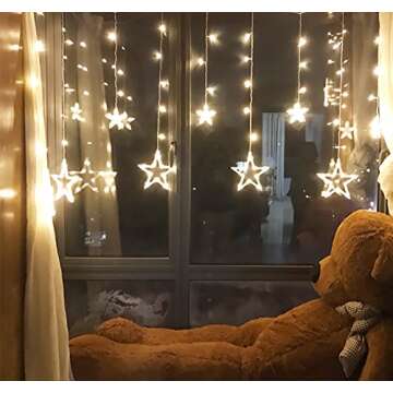 Twinkle Star 138 LED Curtain String Lights for Ramadan & More